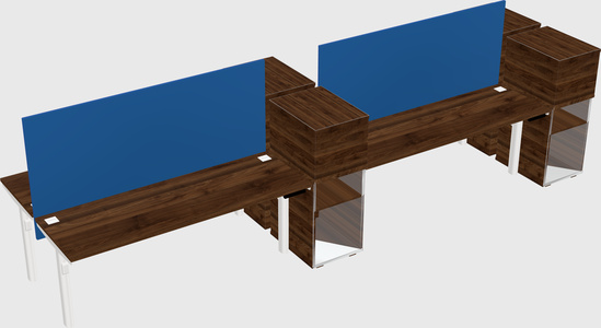 Shared electric desk + cabinet