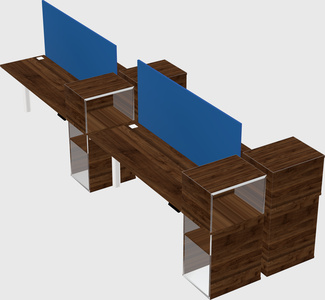 Shared electric desk + cabinet