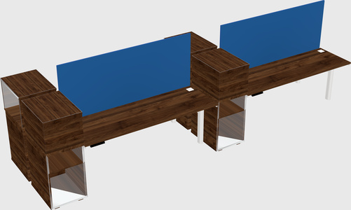 Shared electric desk + cabinet