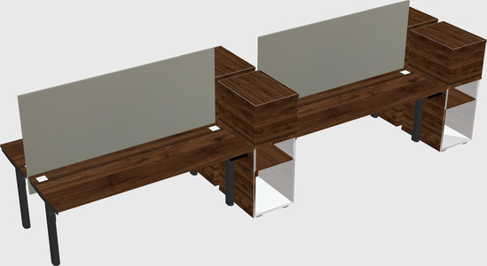 Shared electric desk + cabinet