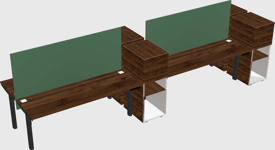 Shared electric desk + cabinet