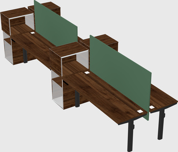 Shared electric desk + cabinet