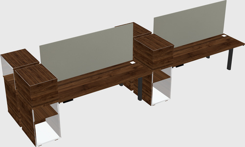 Shared electric desk + cabinet