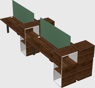 Shared electric desk + cabinet