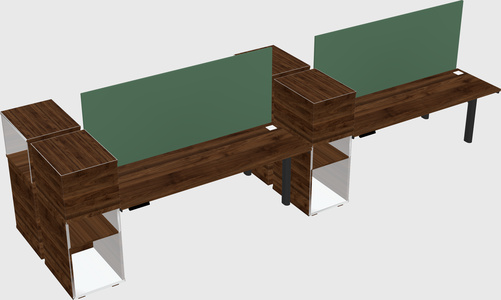 Shared electric desk + cabinet