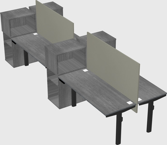Shared electric desk + cabinet