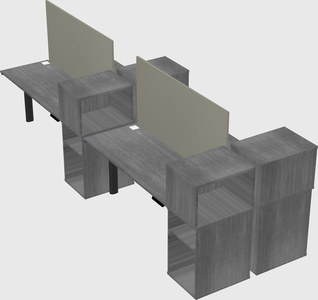Shared electric desk + cabinet