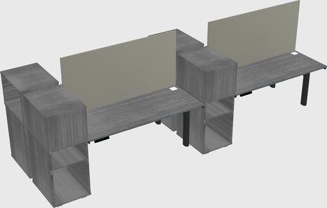 Shared electric desk + cabinet