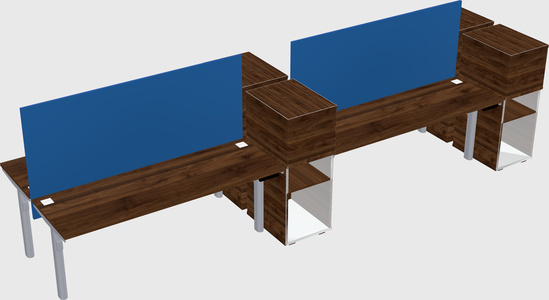 Shared electric desk + cabinet