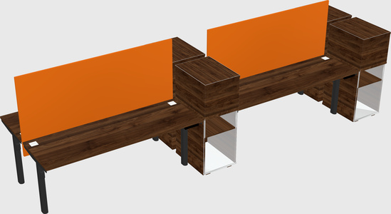 Shared electric desk + cabinet