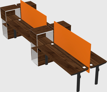 Shared electric desk + cabinet
