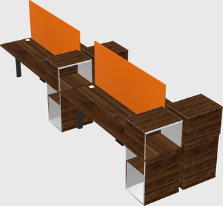 Shared electric desk + cabinet