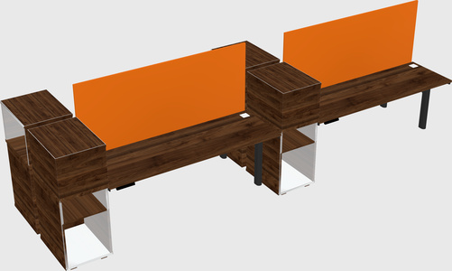 Shared electric desk + cabinet