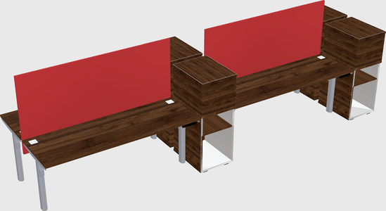 Shared electric desk + cabinet