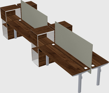Shared electric desk + cabinet
