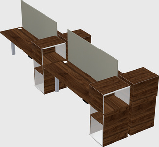 Shared electric desk + cabinet