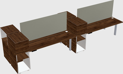 Shared electric desk + cabinet