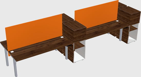 Shared electric desk + cabinet