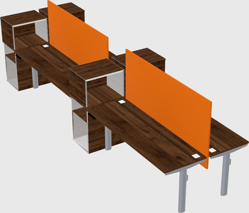 Shared electric desk + cabinet