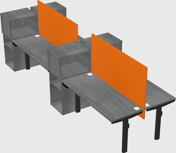 Shared electric desk + cabinet