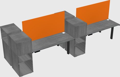 Shared electric desk + cabinet