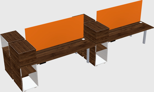 Shared electric desk + cabinet