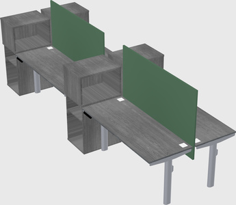 Shared electric desk + cabinet