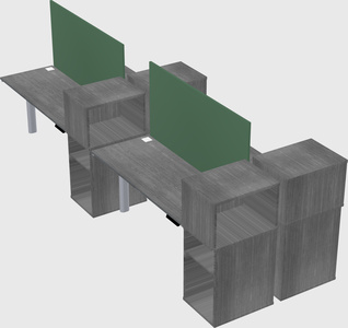 Shared electric desk + cabinet