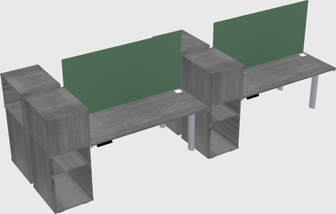 Shared electric desk + cabinet