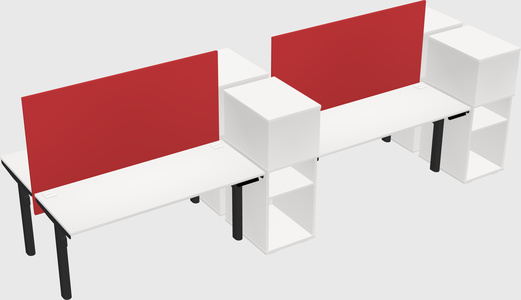 Shared electric desk + cabinet