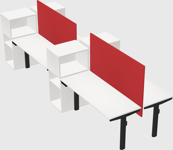 Shared electric desk + cabinet