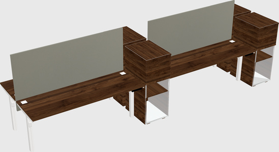 Shared electric desk + cabinet