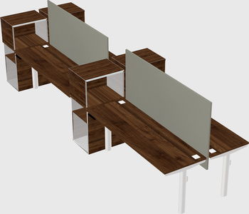 Shared electric desk + cabinet