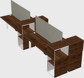 Shared electric desk + cabinet