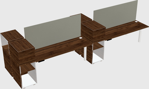 Shared electric desk + cabinet