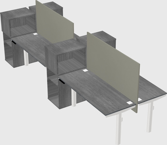 Shared electric desk + cabinet