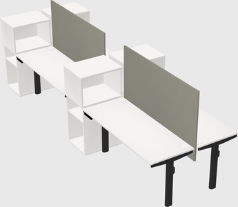 Shared electric desk + cabinet
