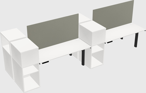 Shared electric desk + cabinet