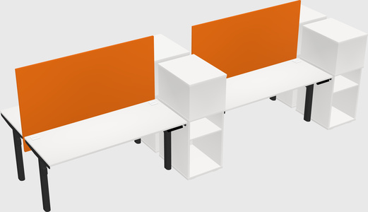 Shared electric desk + cabinet