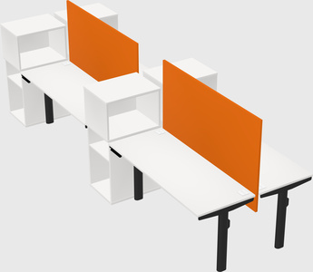 Shared electric desk + cabinet
