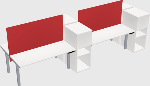 Shared electric desk + cabinet