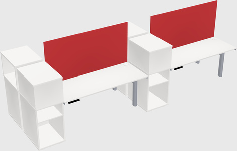 Shared electric desk + cabinet