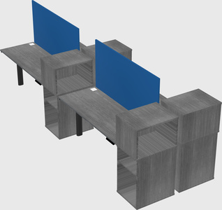 Shared electric desk + cabinet