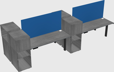 Shared electric desk + cabinet