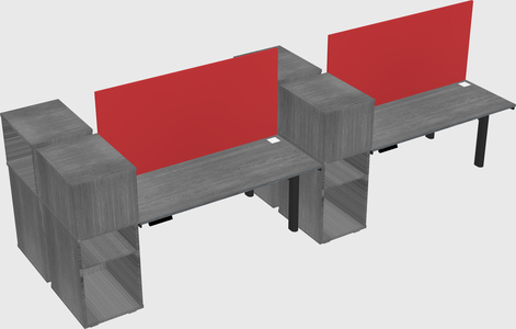 Shared electric desk + cabinet