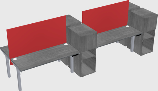 Shared electric desk + cabinet