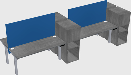 Shared electric desk + cabinet