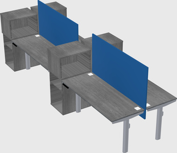 Shared electric desk + cabinet