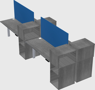 Shared electric desk + cabinet