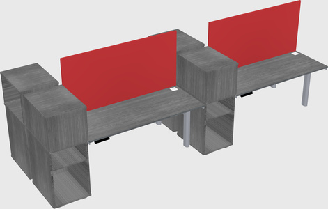 Shared electric desk + cabinet